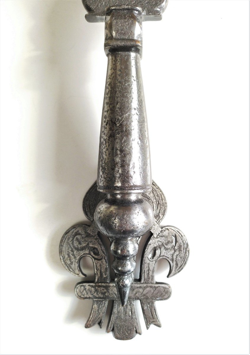 Door Knocker Wrought Iron French Folk Art 19th C-photo-3