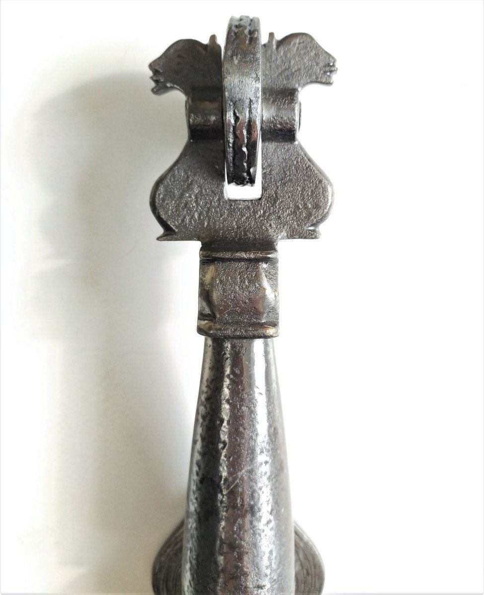  Door Knocker Wrought Iron French Folk Art 19th C-photo-4
