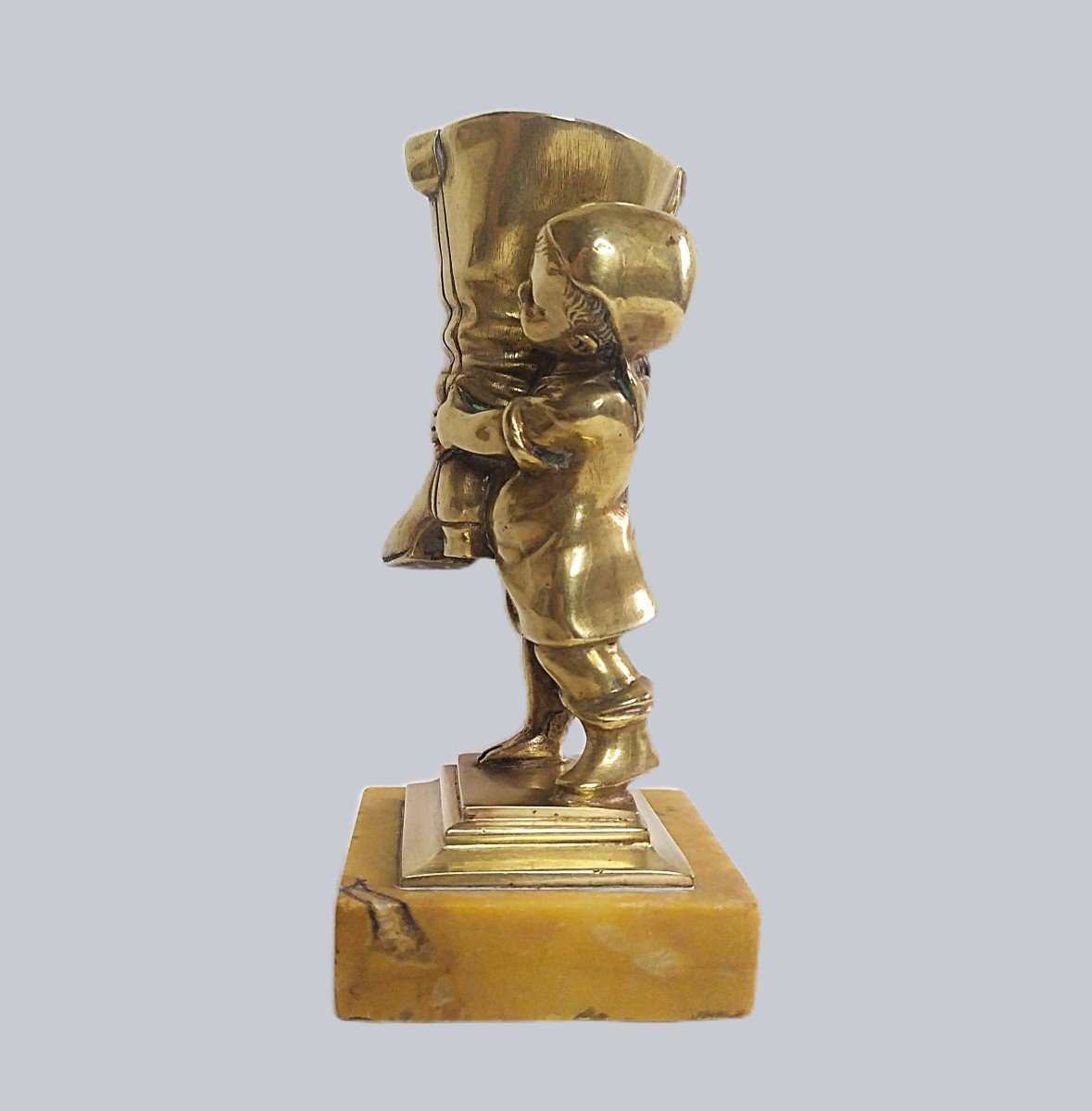Bronze Sculpture Elf Match Holder Seven League Boot -photo-2