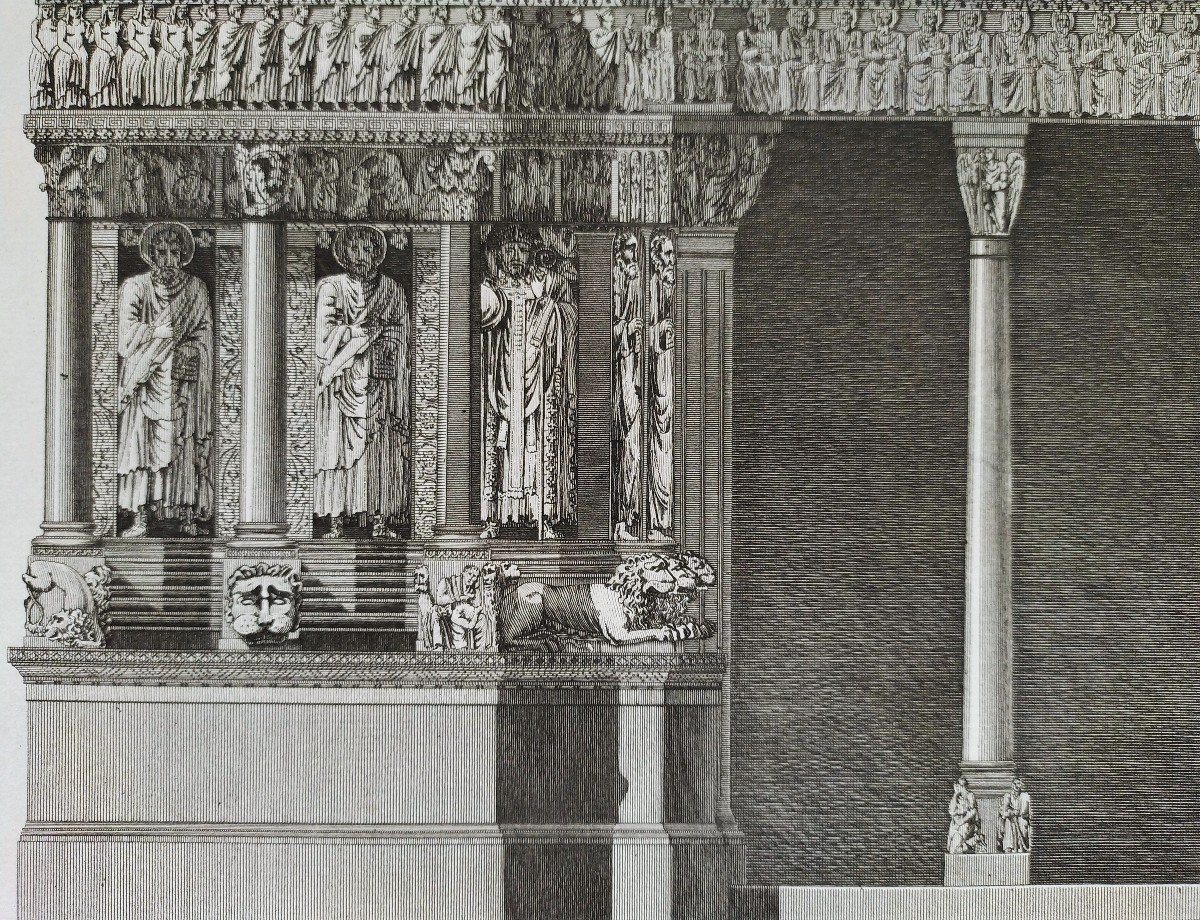 Arles Cathédrale St Trophime Ancienne Gravure Architecture 19ème-photo-3