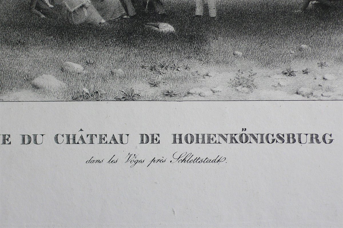 Lithograph By Engelmann Alsace Vosges Hohenkönigsburg Castle 19th Century Old Print-photo-4