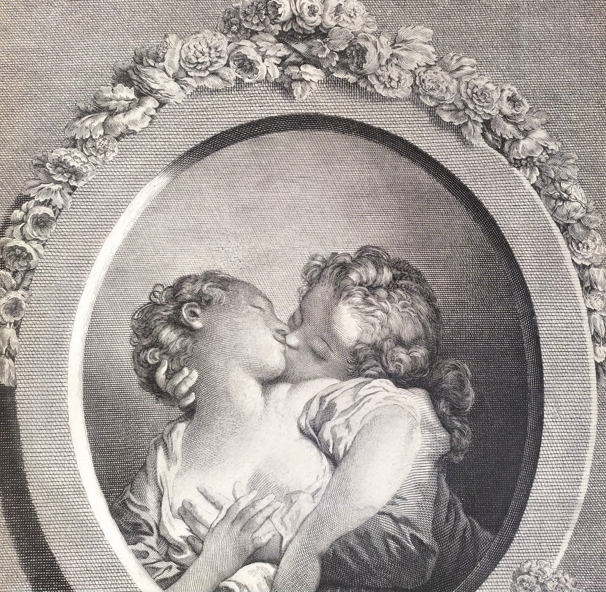 Pair Of Erotic Etchings After Fragonard 18th C Engraving Old Print-photo-3