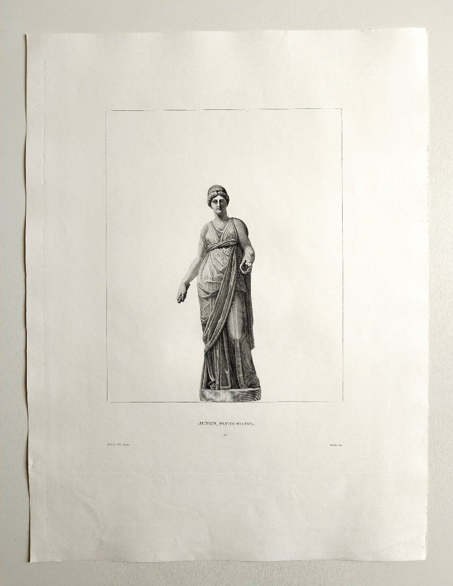 Gravure Mythologique  (Junon) Déesse Grecque Hèra 19ème-photo-2