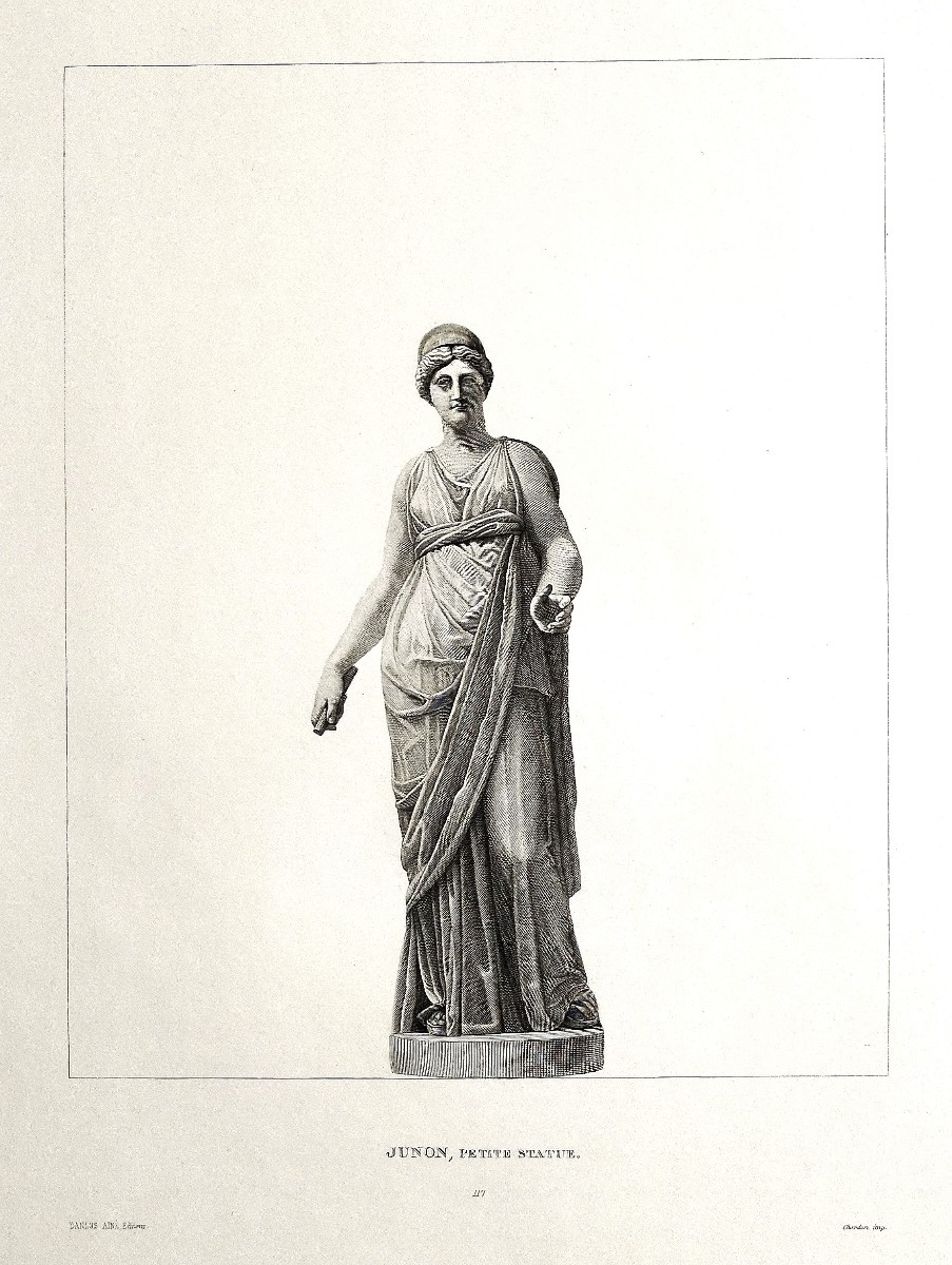 Gravure Mythologique  (Junon) Déesse Grecque Hèra 19ème