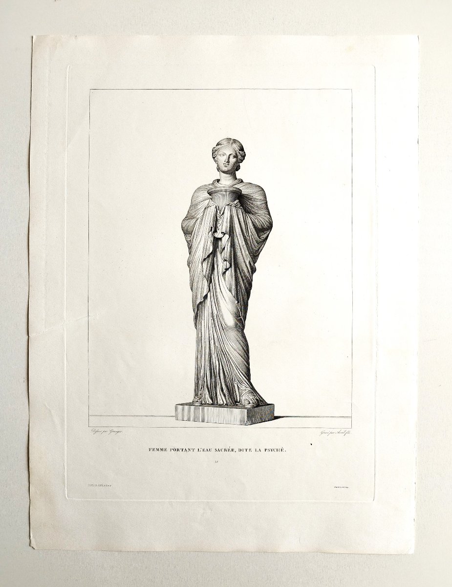 Gravure Mythologique Psyché Déesse Grecque  âme19ème-photo-2
