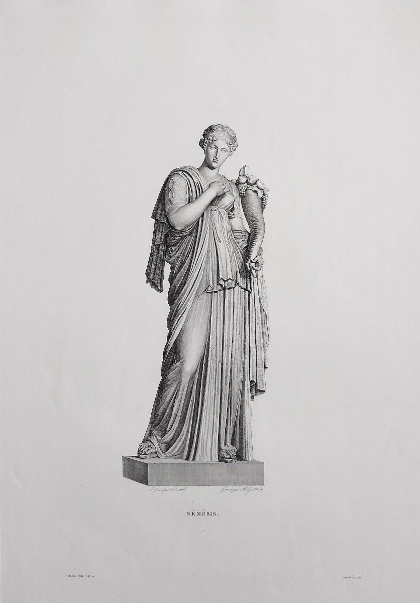 Némésis Gravure Mythologique Déesse Grecque 19ème-photo-4
