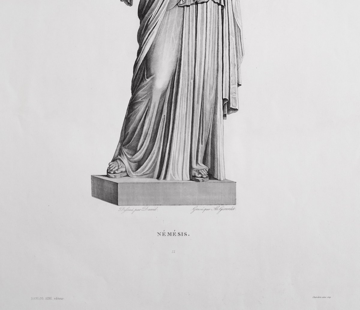 Némésis Gravure Mythologique Déesse Grecque 19ème-photo-2