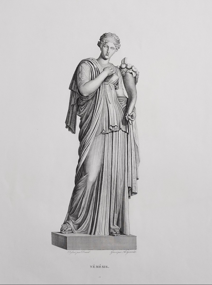 Némésis Gravure Mythologique Déesse Grecque 19ème