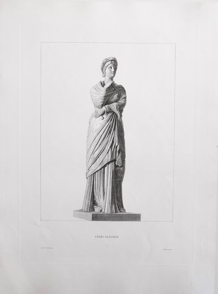 Cérés Gravure Mythologique Déesse Grecque 19ème-photo-3