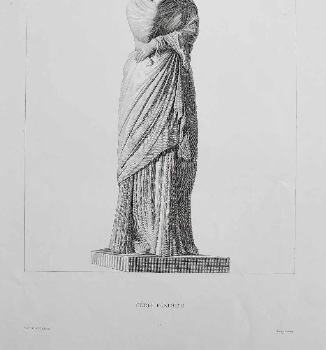 Cérés Gravure Mythologique Déesse Grecque 19ème-photo-2