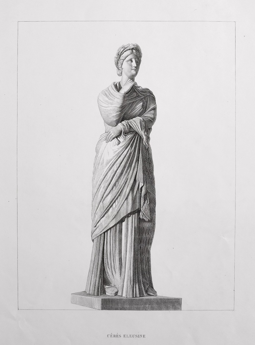 Cérés Gravure Mythologique Déesse Grecque 19ème
