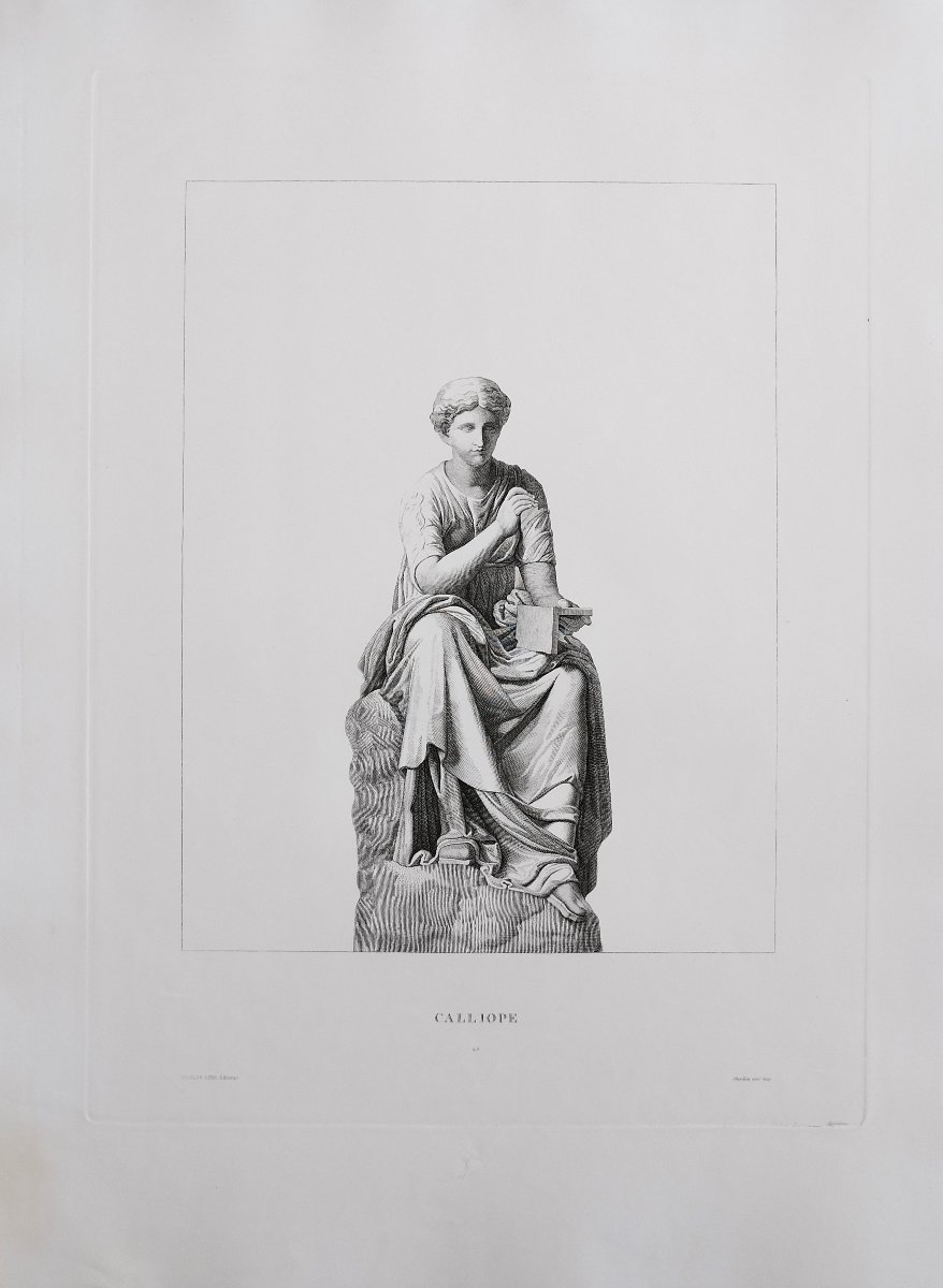 Calliope Gravure Mythologique Déesse Grecque 19ème-photo-3