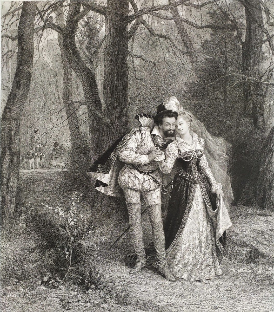 Henry IV Roi grande gravure romantique 19ème-photo-4