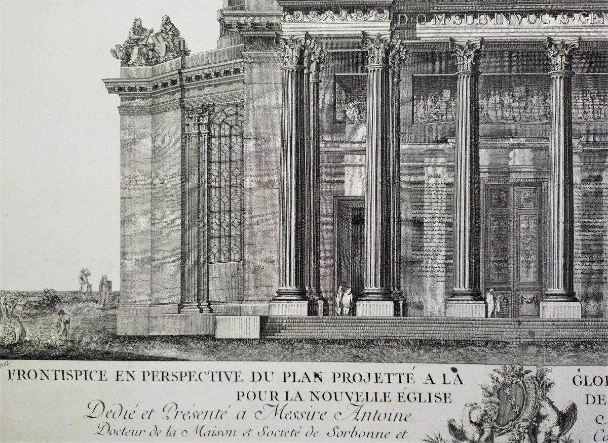 Etching Pantheon Project Architecture Engraving 18th Century -photo-4