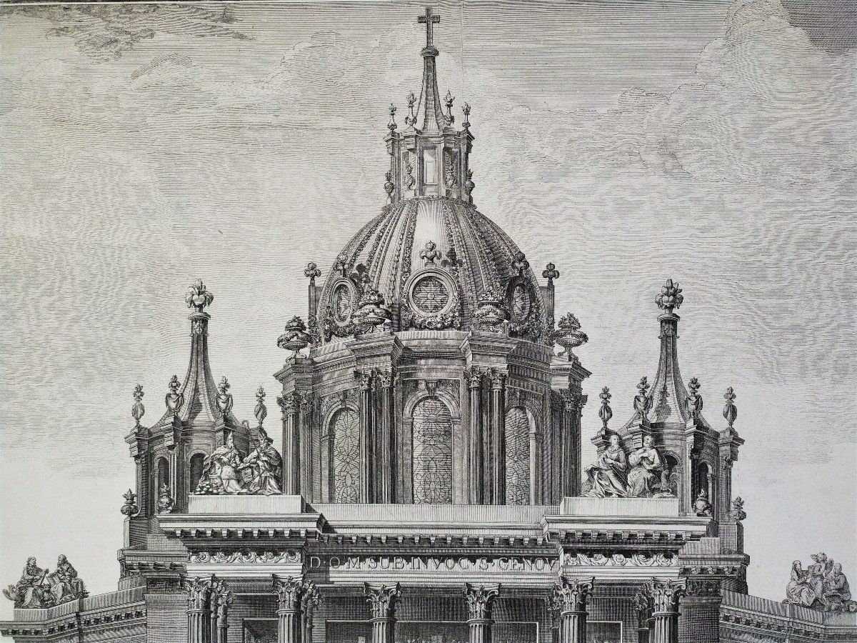 Etching Pantheon Project Architecture Engraving 18th Century -photo-6