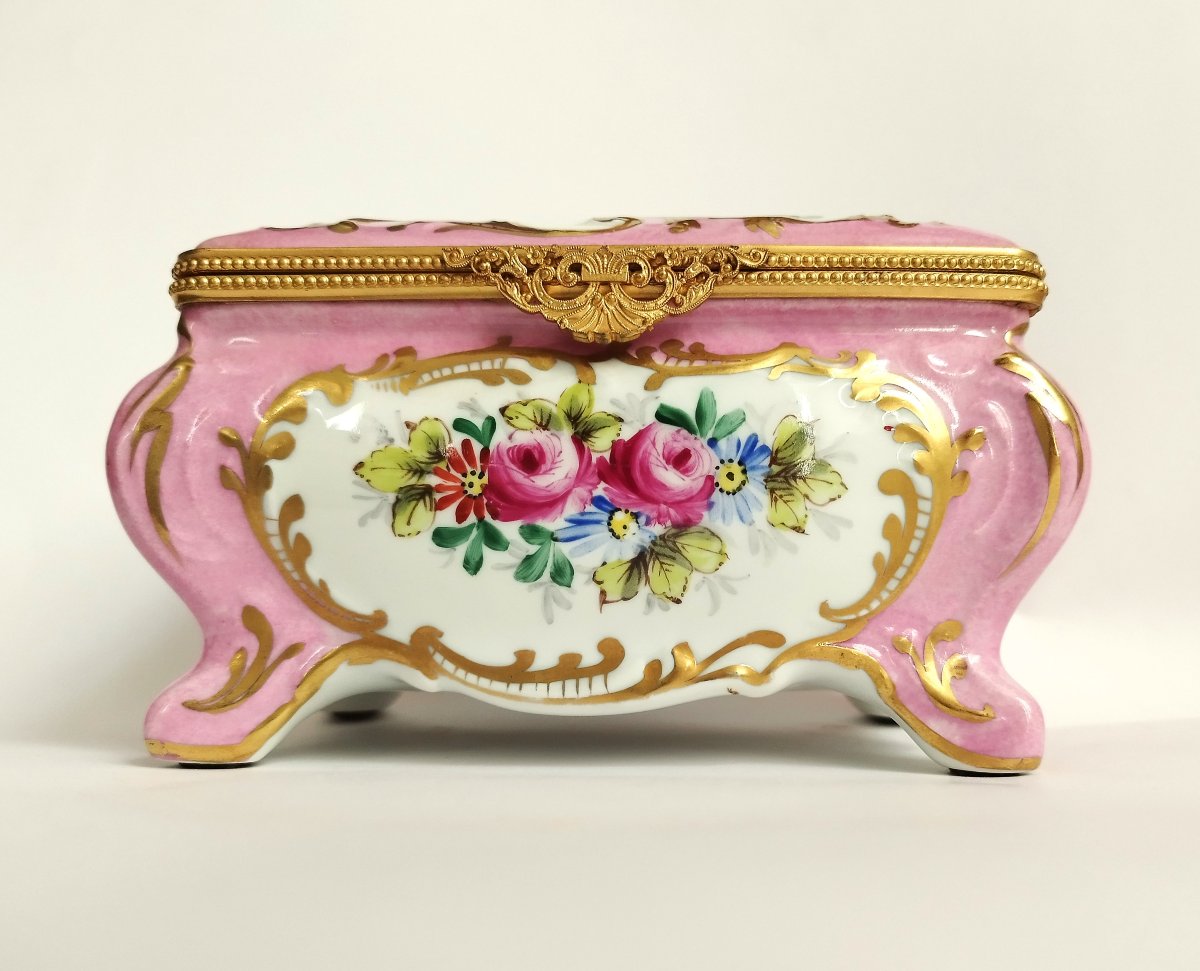 Antique Hand Painted Porcelain Box Signed-photo-4