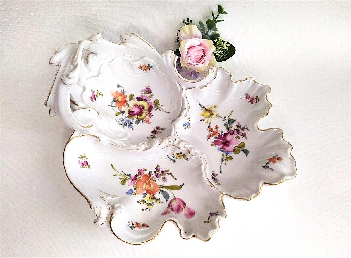 Hand-painted Porcelain Dish From Dresden, Saxony-photo-2