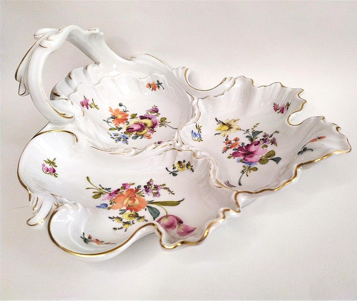 Hand-painted Porcelain Dish From Dresden, Saxony-photo-4