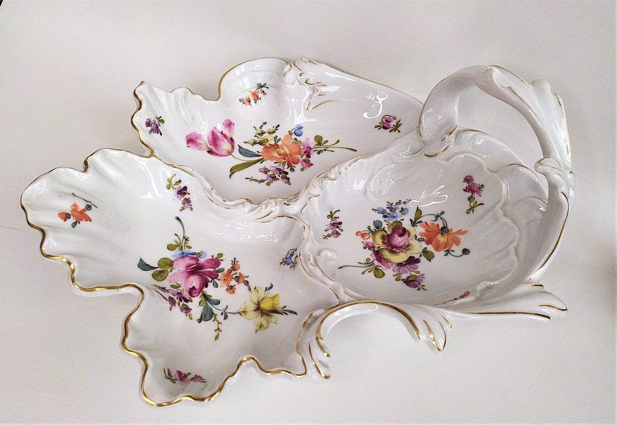 Hand-painted Porcelain Dish From Dresden, Saxony-photo-2