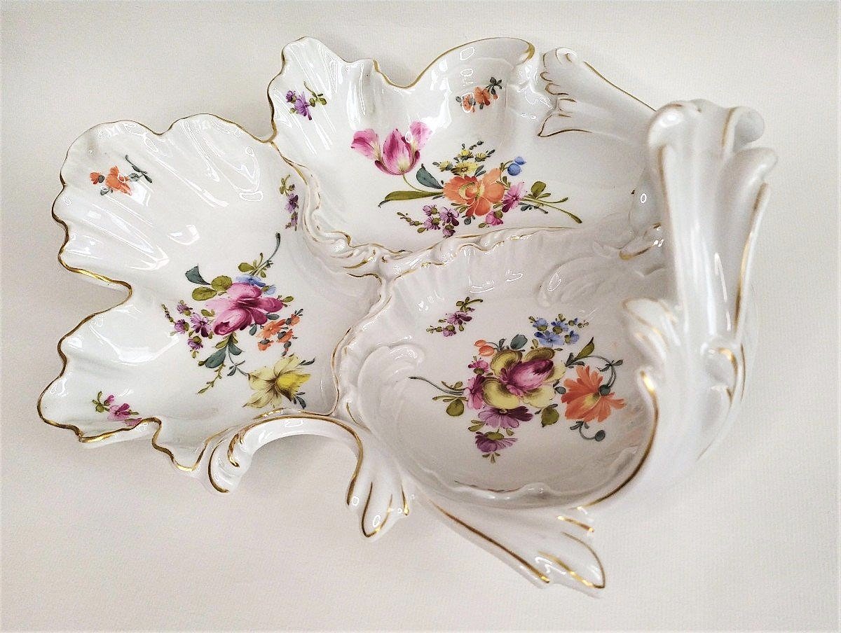 Hand-painted Porcelain Dish From Dresden, Saxony-photo-3