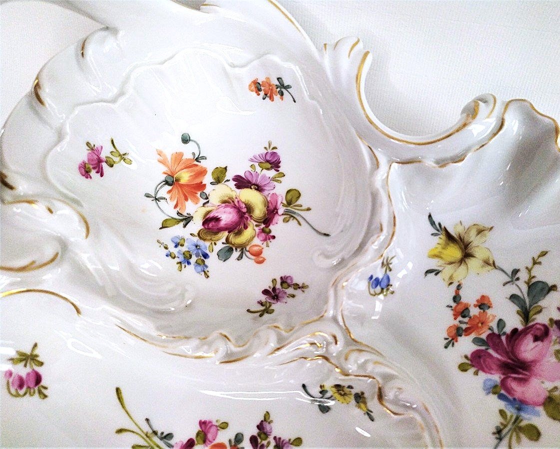 Hand-painted Porcelain Dish From Dresden, Saxony-photo-7