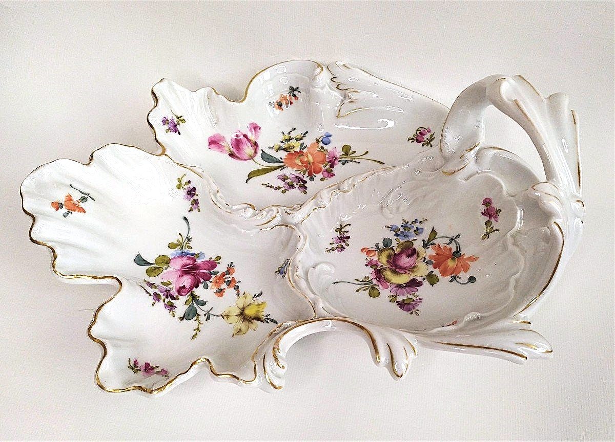 Hand-painted Porcelain Dish From Dresden, Saxony