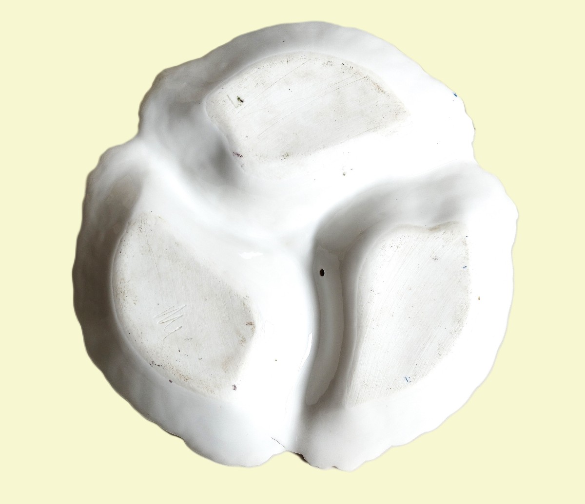 Porcelaine ancienne peinte main décor fleurs Serviteur à compartiments-photo-3