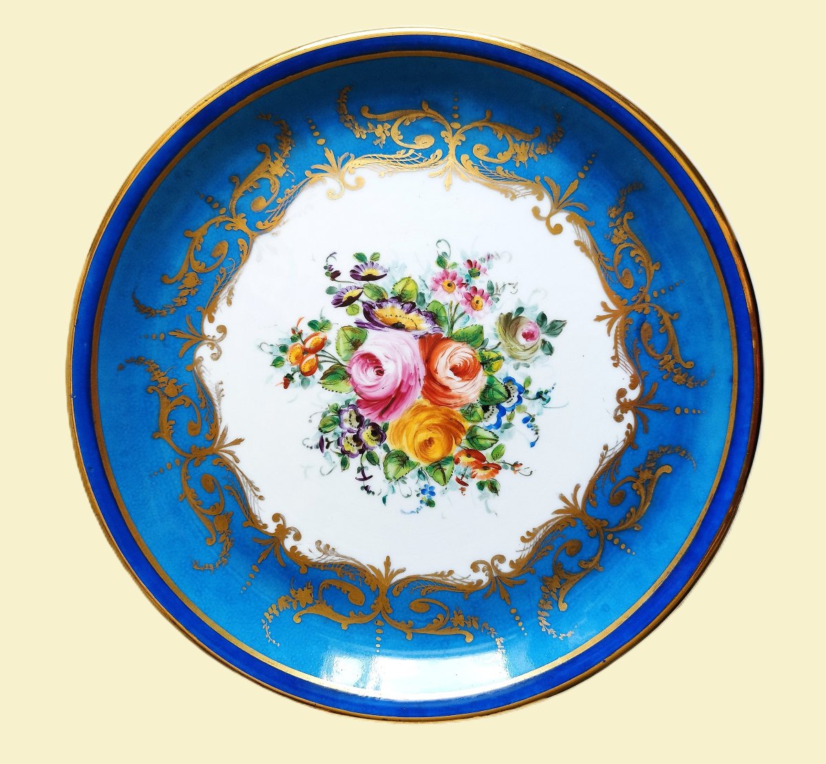 Le Tallec porcelaine peinte à la main grand plat -photo-2