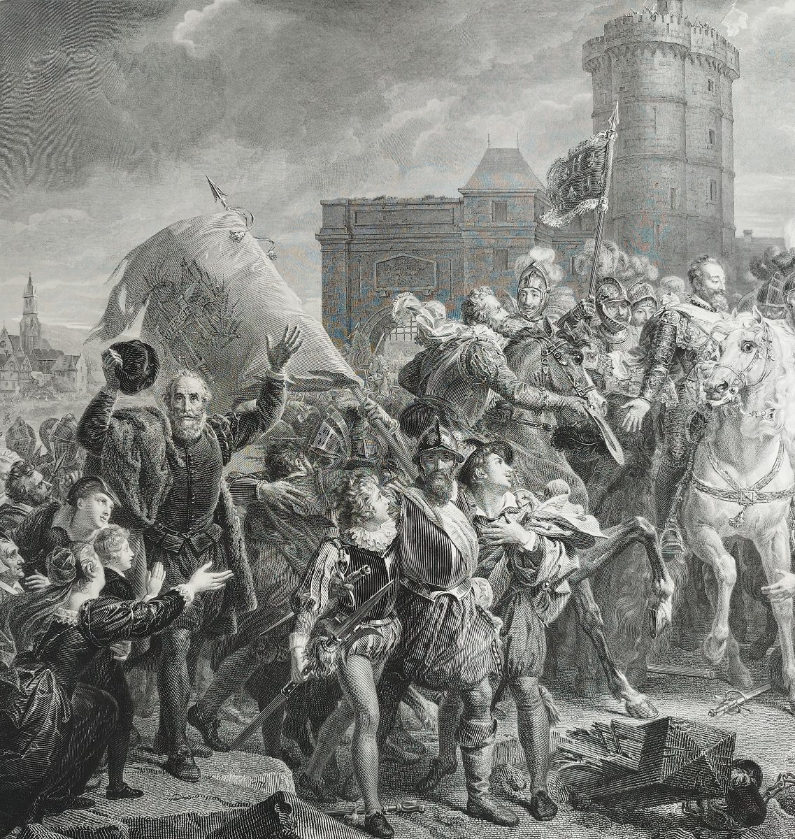Henri IV  à Paris grande gravure de Paolo Toschi d'après François Gérard 19ème-photo-1