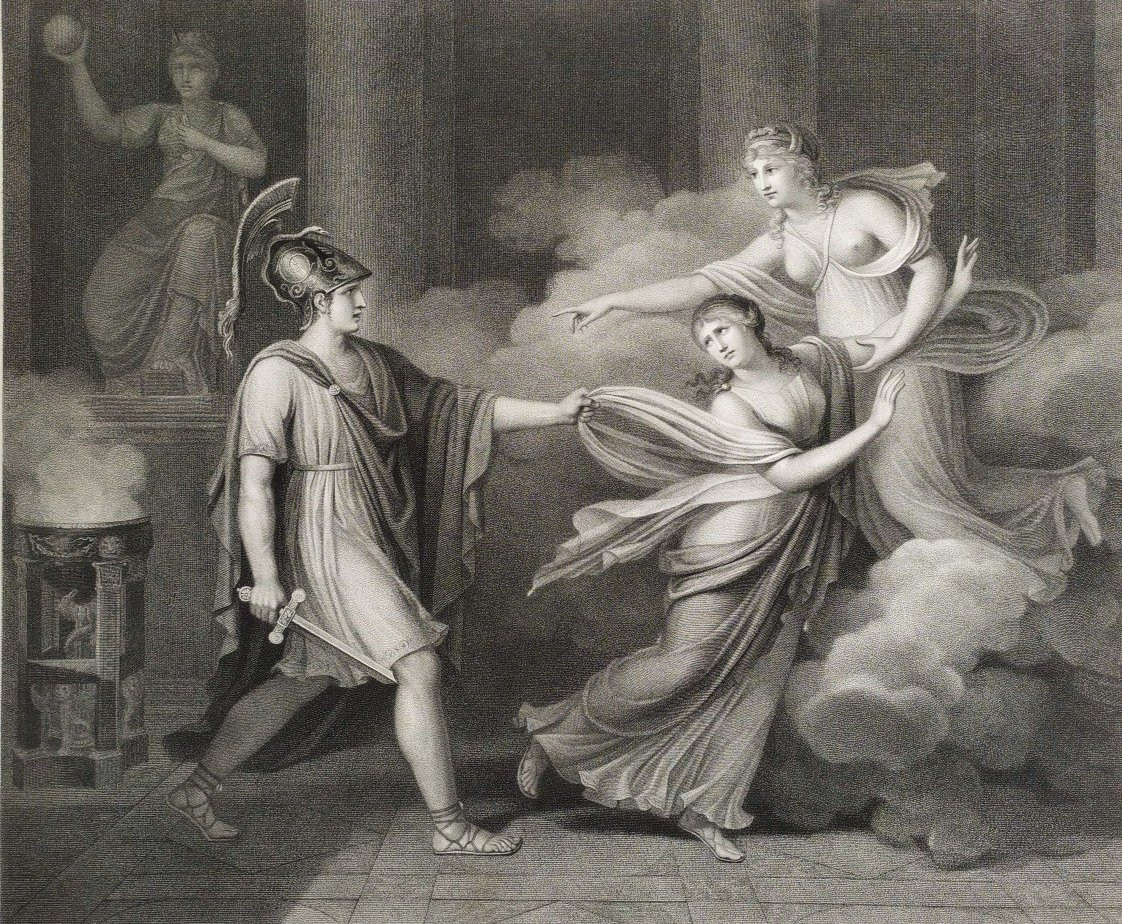 Gravure mythologique 19ème Époque Empire néo classique -photo-4