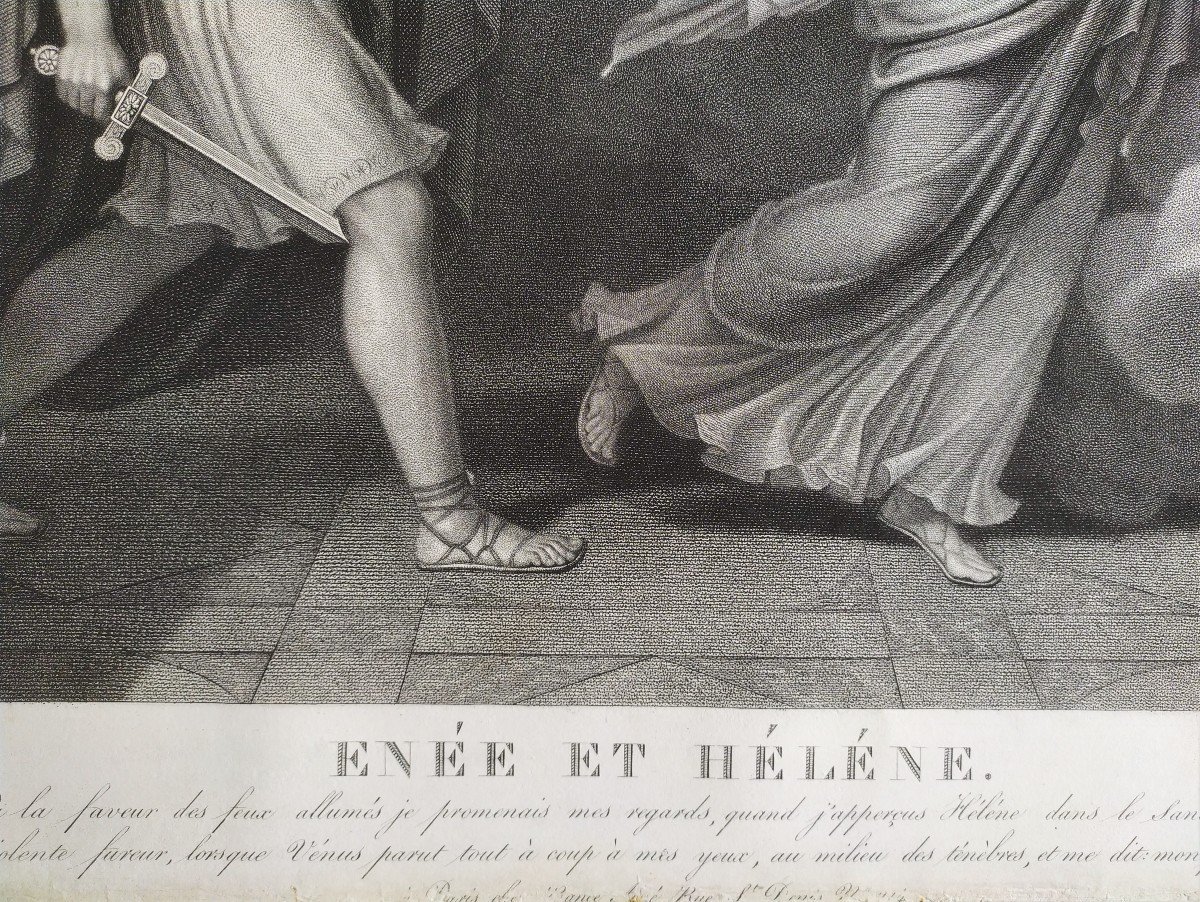 Gravure mythologique 19ème Époque Empire néo classique -photo-3