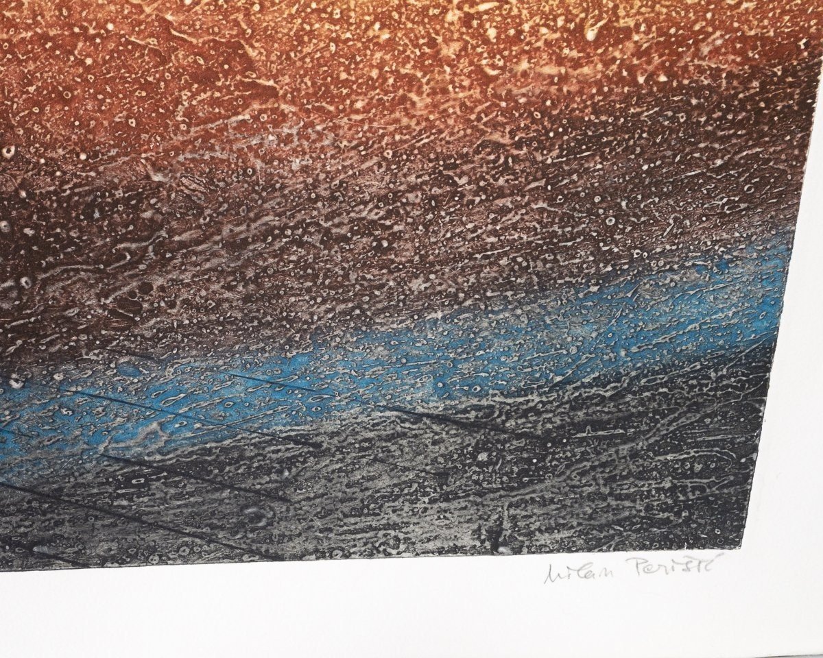 Grande gravure 20ème Abstraction -photo-1