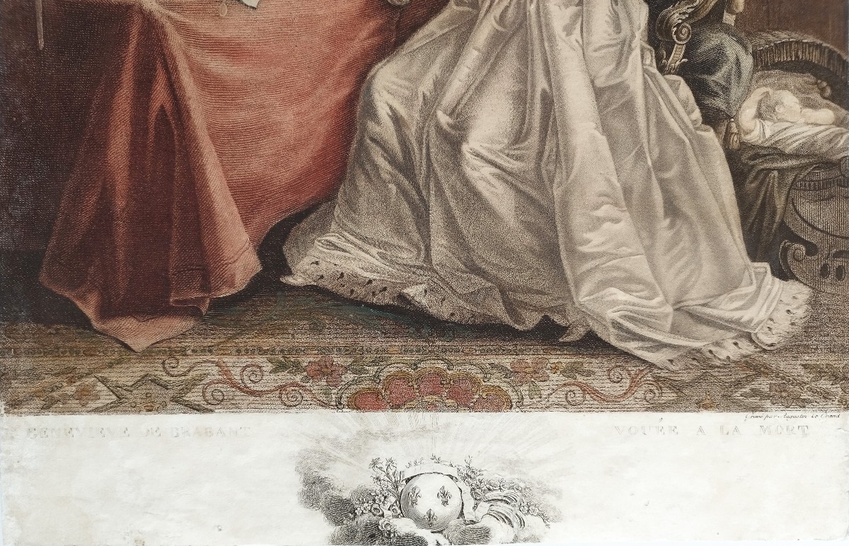 Geneviève de Brabant  gravure 19ème par Augustin Legrand -photo-1