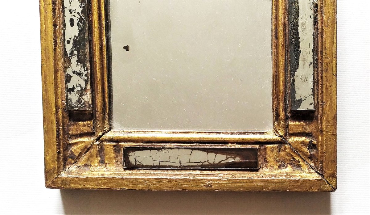 Small Antique  Gold Mirror 19th C  Home Decor-photo-3