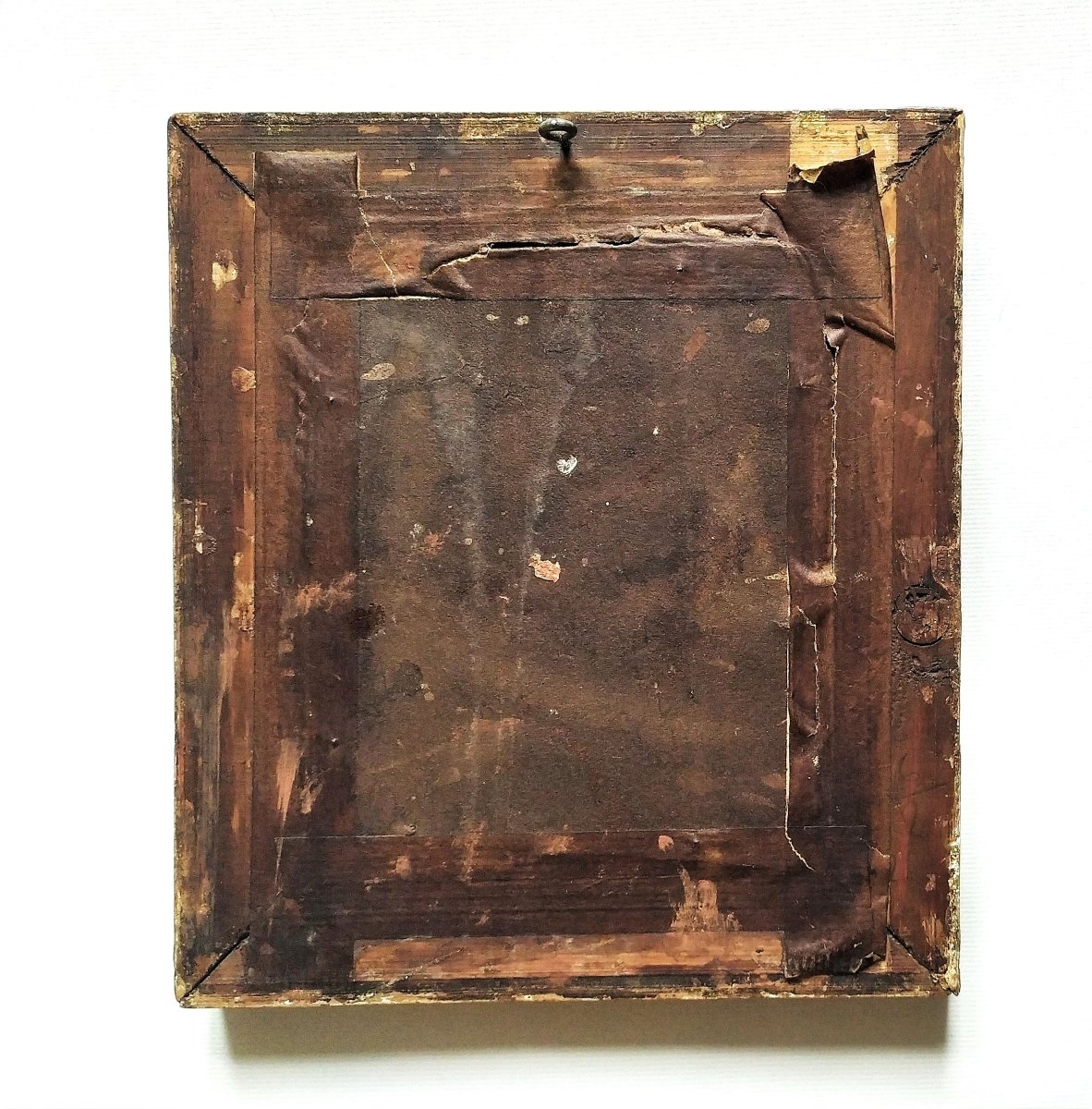 Small Antique  Gold Mirror 19th C  Home Decor-photo-4