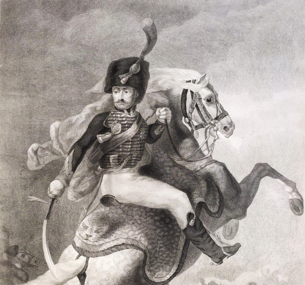 Rider Horse Engraving After Géricault 19th C Etching Old Print-photo-2