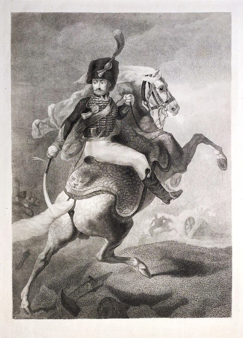 Rider Horse Engraving After Géricault 19th C Etching Old Print