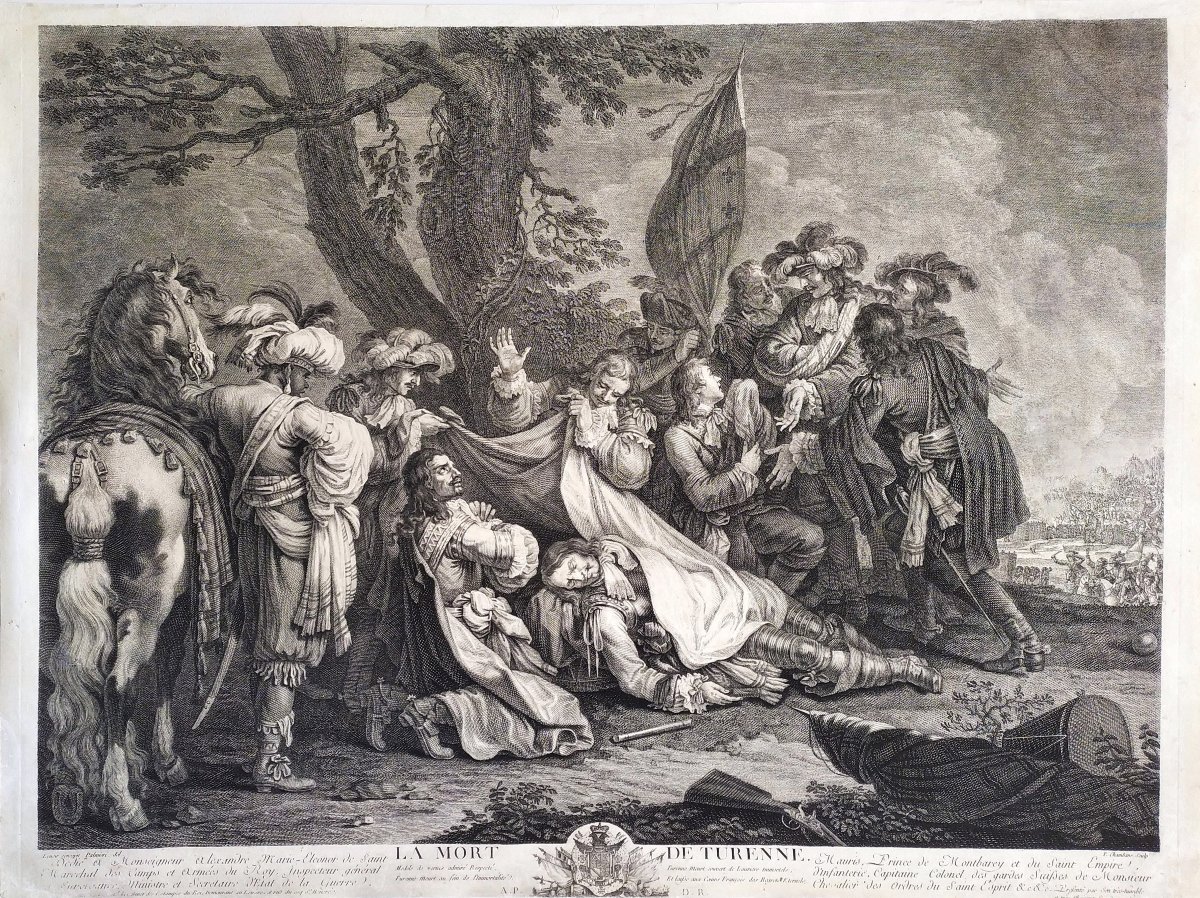 La mort de Turenne gravure historique 18ème-photo-3