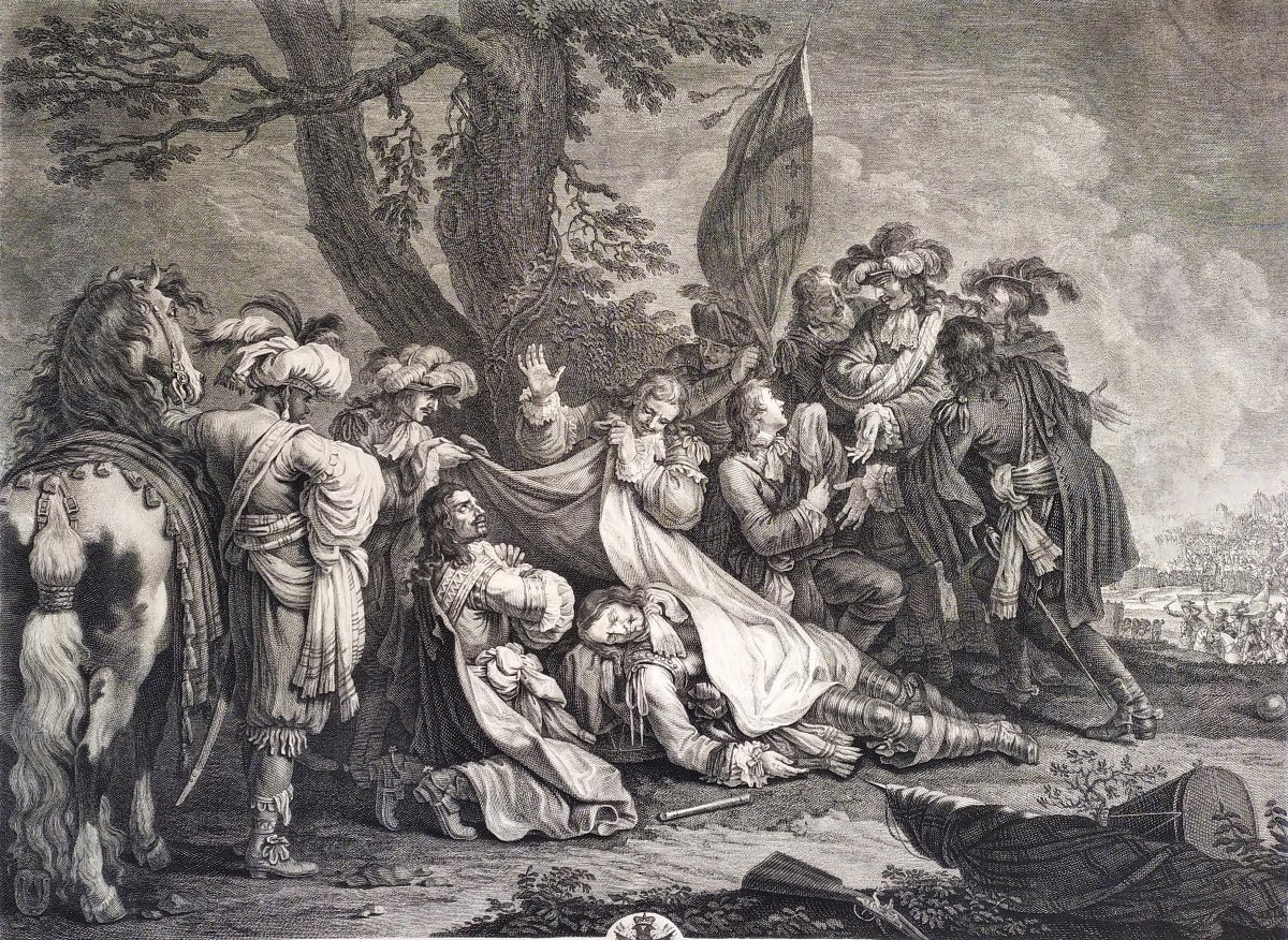La mort de Turenne gravure historique 18ème-photo-4