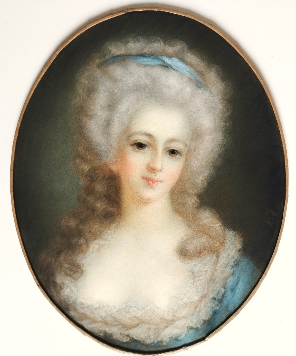 Portrait Of A Lady, 18th Century Framed Pastel -photo-2