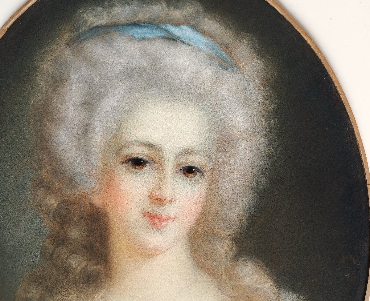 Portrait Of A Lady, 18th Century Framed Pastel -photo-3
