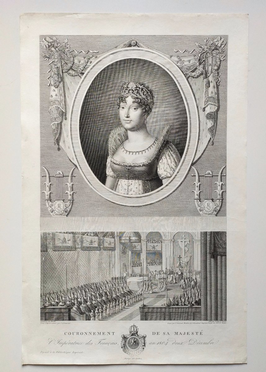 Napoléon Empereur Et l'Impératrice Marie-louise Gravures d'époque Empire portrait historique-photo-1