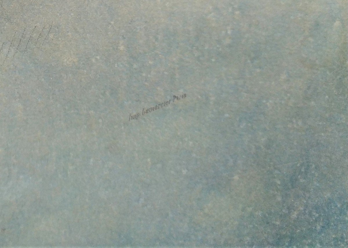 Madonna, 19th Century Watercolor Lithograph -photo-2