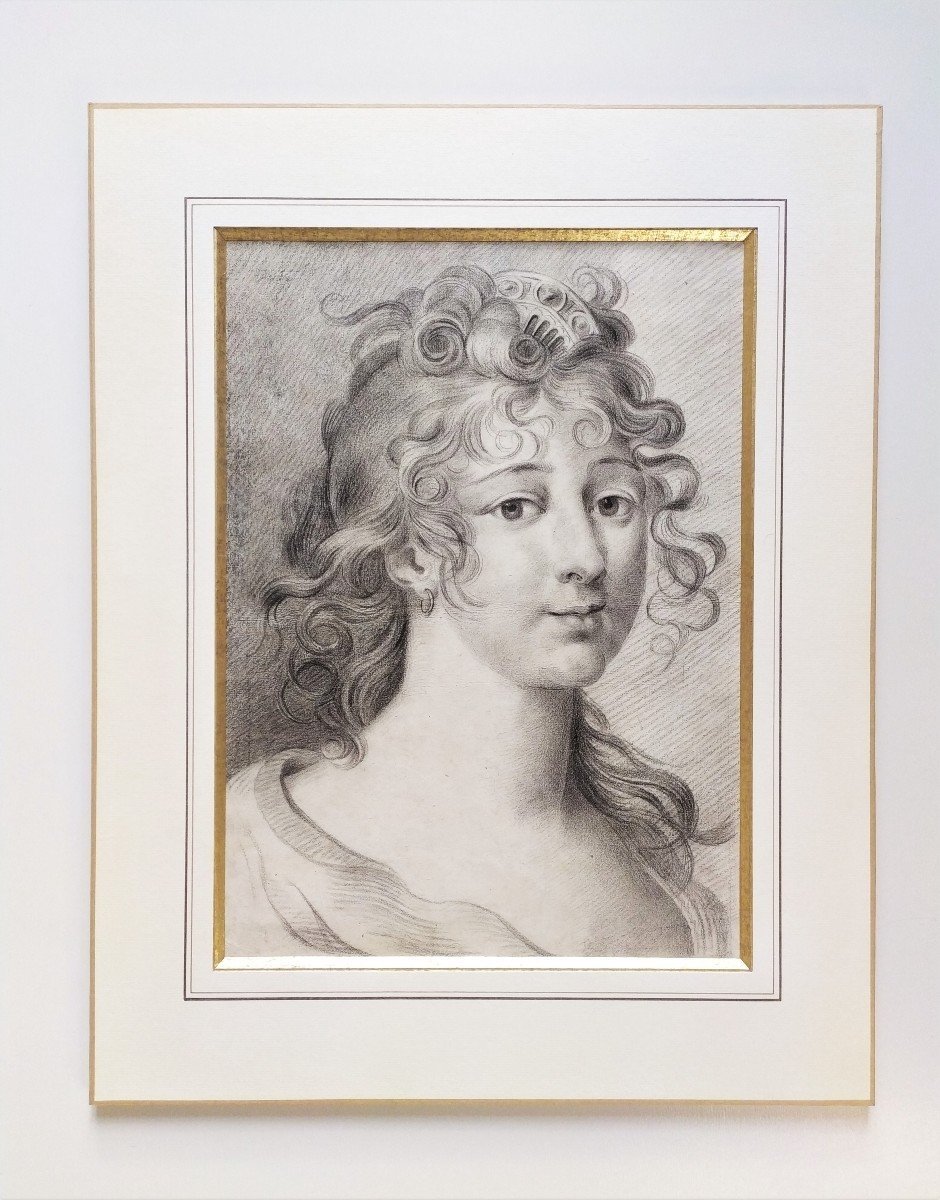 Portrait femme dessin 19ème -photo-2