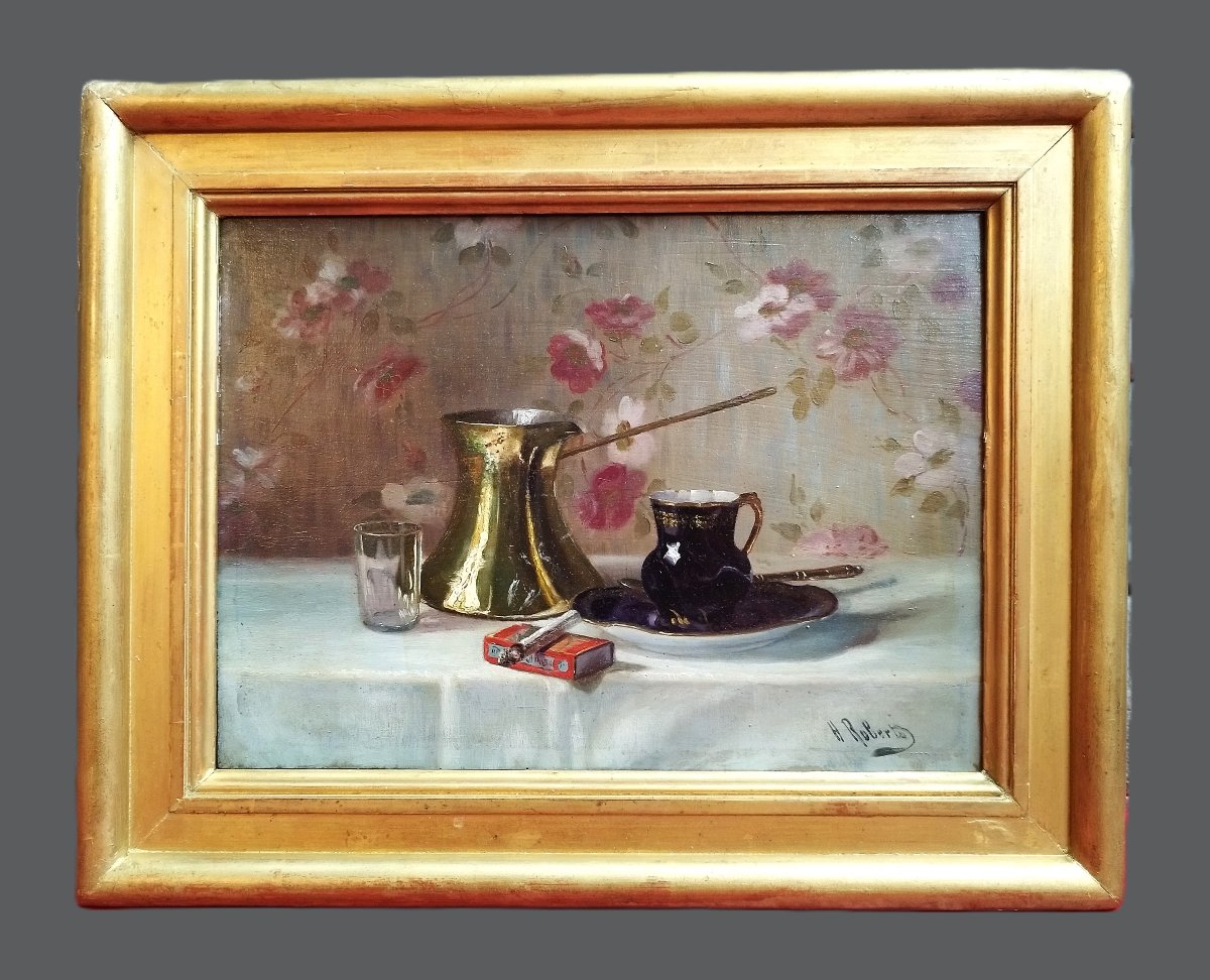Still Life By Henry Roberts, Oil Painting-photo-2