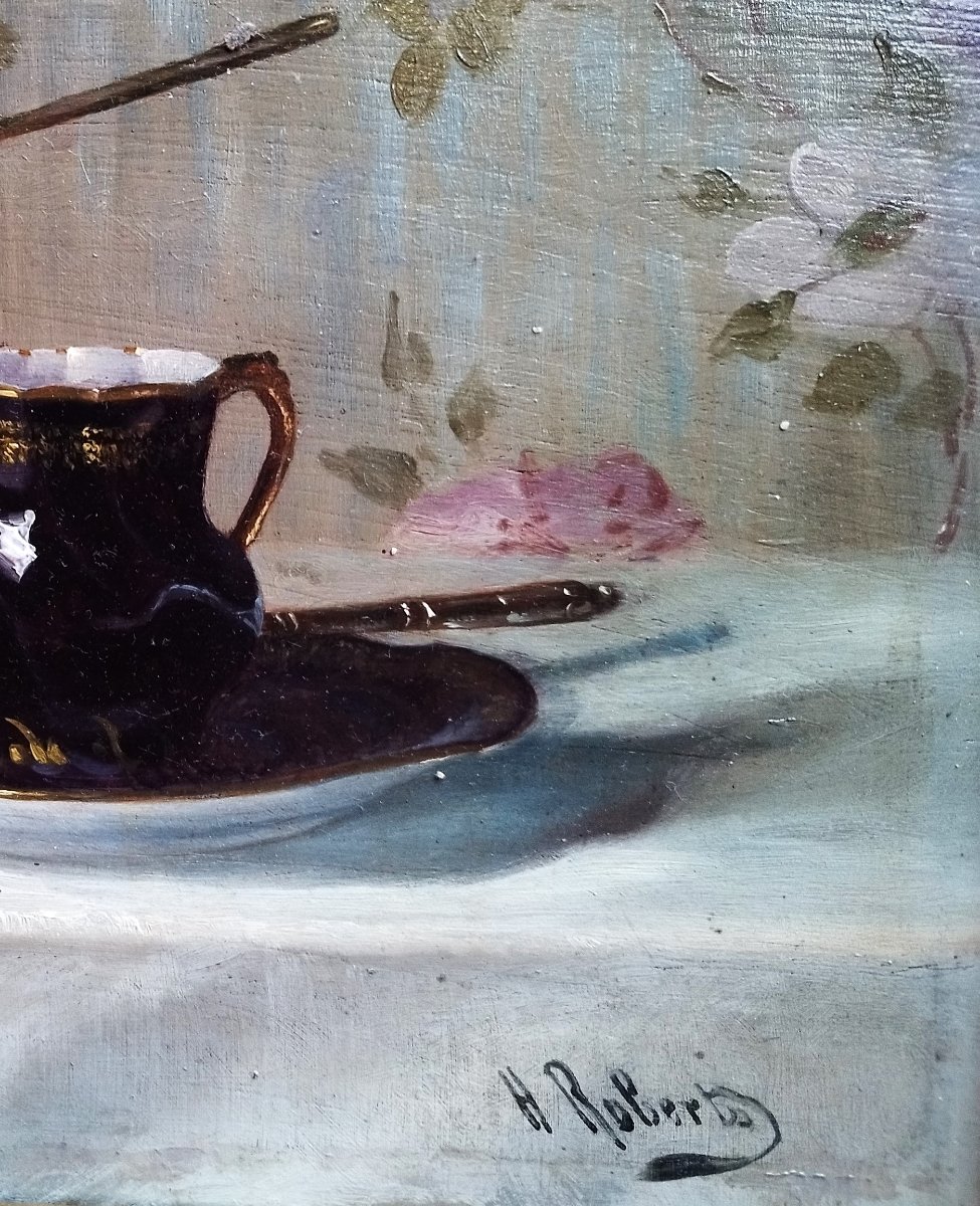 Still Life By Henry Roberts, Oil Painting-photo-2