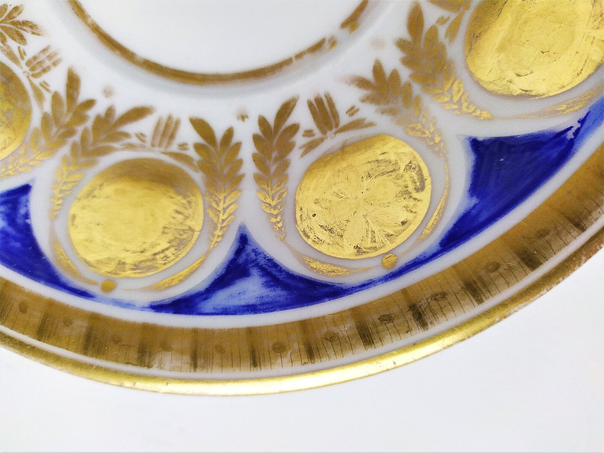 Grande Tasse à Chocolat En Porcelaine de Paris Peinte  à la Main19ème-photo-3