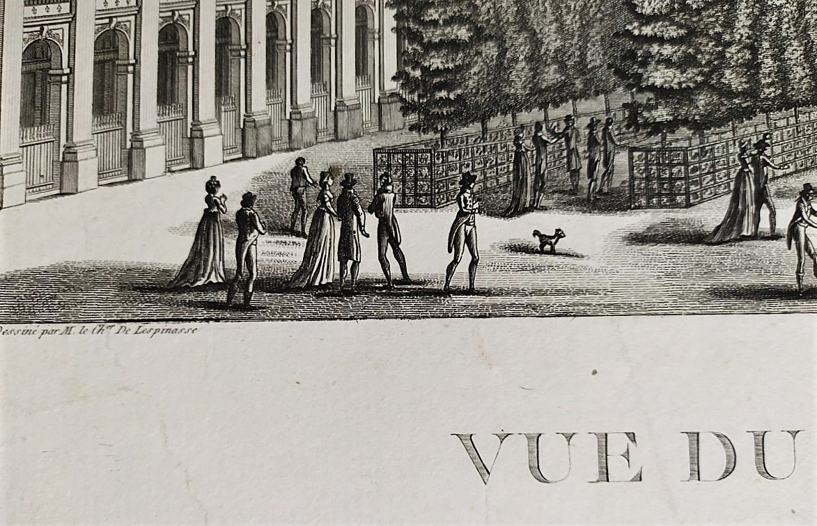 Paris  Le Palais-Royal Gravure ancienne Architecture XVIIIème -photo-2