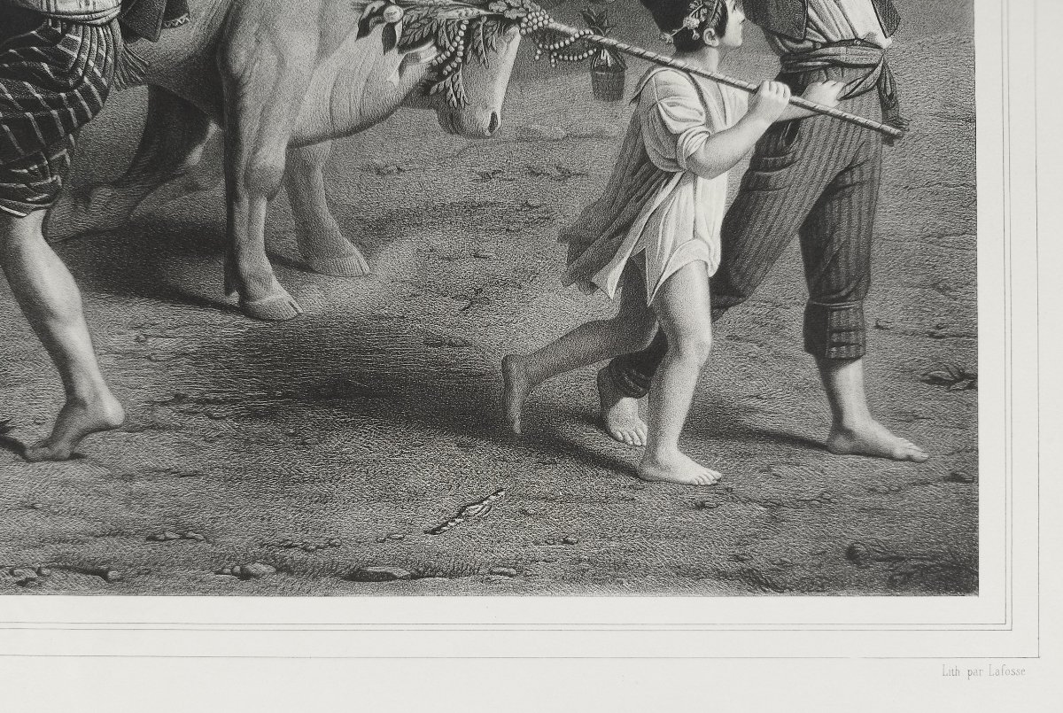 Feast Of The Madonna Of The Arch Naples 19th Century Lithograph After Léopold Robert-photo-2