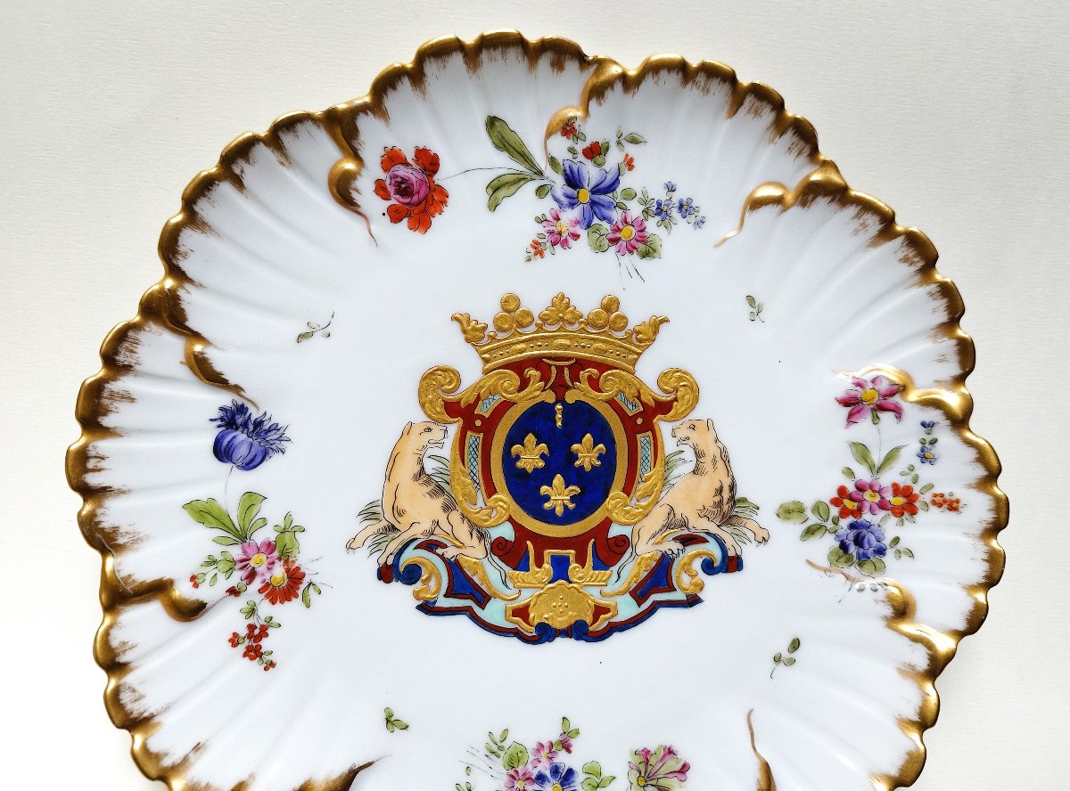 Assiette decorative en porcelaine peinte à la main  allemande-photo-2